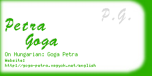 petra goga business card